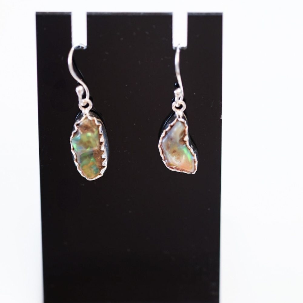 Natural Ethiopian Opal earrings.